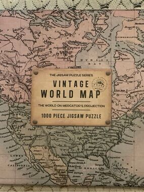 (Brand New & Factory Sealed)Vintage World Map 1000-Piece Jigsaw Puzzle